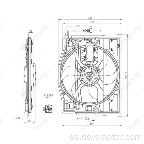 Ventilador de refrigeración del radiador eléctrico para BMW 3